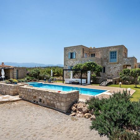 Beachfront Villa Turquoise With Private Pool, Bbq And Ping Pong Table Chania  Zewnętrze zdjęcie